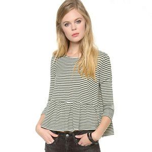 We the Free Auntie Em Peplum Thermal Top Size S